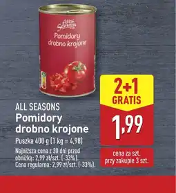 ALDI Pomidory drobno krojone All Seasons oferta