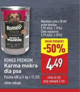 ALDI Romeo Premium Karma mokra dla psa oferta