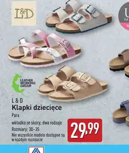 ALDI Klapki dziecięce L&D oferta