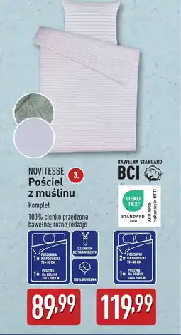 ALDI Pościel z muślinu Novitesse oferta