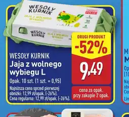 ALDI Jaja z wolnego wybiegu L Wesoły Kurnik oferta