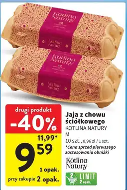 Intermarche Jaja z chowu ściółkowego KOTLINA NATURY M 10 szt oferta