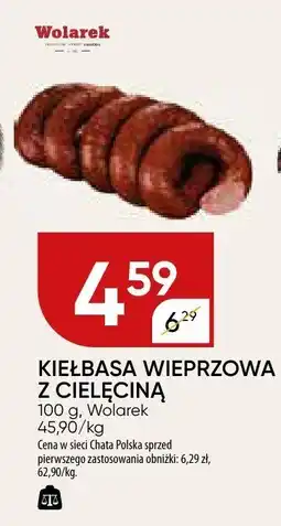 Chata Polska Kiełbasa wieprzowa z cielęciną 100g Wolarek oferta