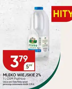 Chata Polska Mleko wiejskie 2% OSM Piątnica oferta