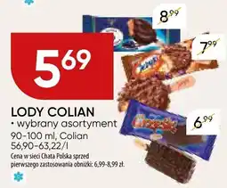 Chata Polska Lody Colian wybrany asortyment 90-100 ml oferta