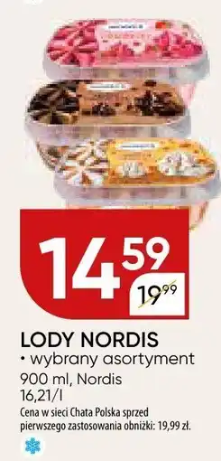 Chata Polska Lody Nordis wybrany asortyment 900 ml oferta