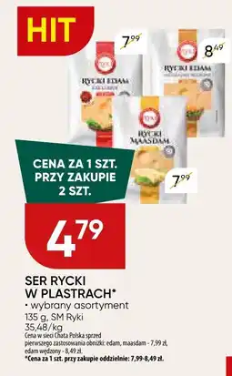 Chata Polska Ser Rycki w plastrach wybrany asortyment 135 g SM Ryki oferta