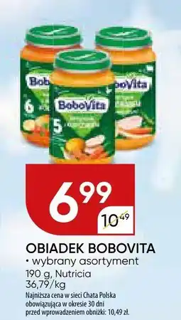 Chata Polska Obiadek Bobovita wybrany asortyment 190 g Nutricia oferta