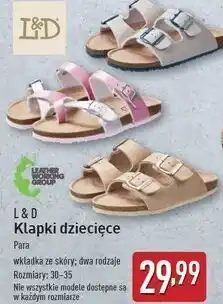 ALDI Klapki dziecięce 30-35 L&D oferta