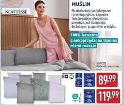 ALDI Komplet pościeli muślinowej 220 x 200 cm + 2 70 80 Novitesse oferta
