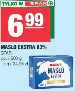 Spar Masło ekstra 83% Spar oferta