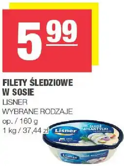 Spar Filety śledziowe w sosie 180g Lisner oferta
