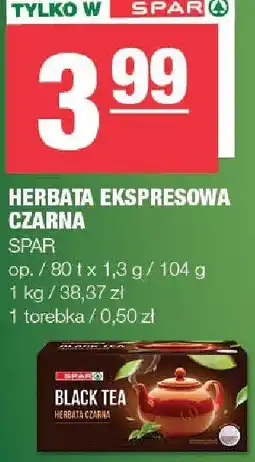 Spar Herbata ekspresowa czarna 104g Spar oferta
