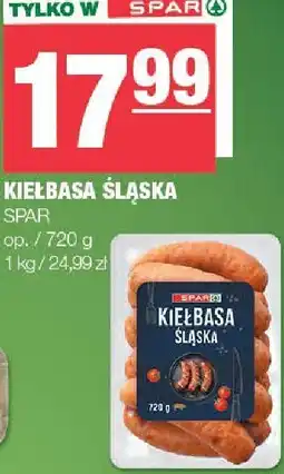 Spar Kiełbasa śląska 720g Spar oferta