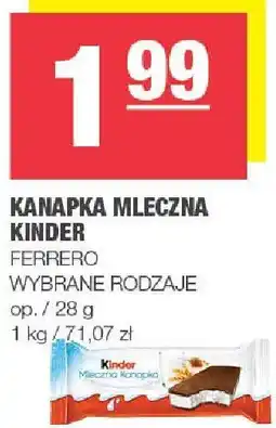 Spar Kanapka mleczna Kinder Ferrero oferta