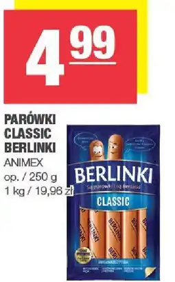 Spar Parówki classic Berlinki Animex oferta