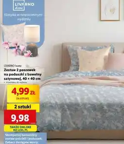Lidl Zestaw 2 poszewek na poduszki z bawełny satynowej, 40 x 40 cm oferta