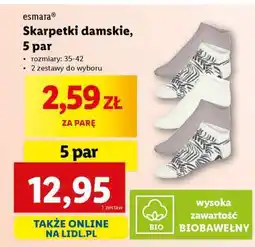 Lidl Skarpetki damskie, 5 par oferta