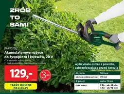 Lidl PARKSIDE Akumulatorowe nożyce do żywopłotu i krzewów, 20 V oferta