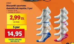 Lidl Skarpetki sportowe damskie lub męskie, 5 par oferta