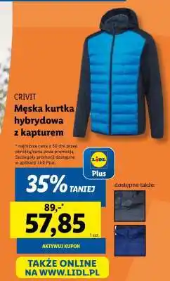 Lidl CRIVIT Męska kurtka hybrydowa z kapturem oferta