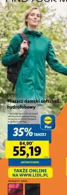 Lidl Płaszcz damski softshell, hydrofobowy oferta