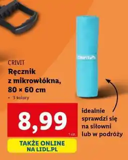 Lidl CRIVIT Ręcznik z mikrowłókna, 80 × 60 cm oferta