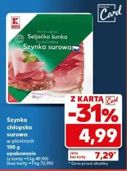 Kaufland Szynka chłopska surowa oferta