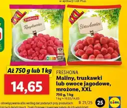 Lidl FRESHONA Maliny, truskawki lub owoce jagodowe, mrożone, XXL oferta