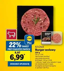 Lidl RZEŹNIK Burger wołowy oferta
