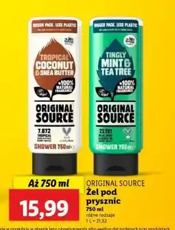 Lidl ORIGINAL SOURCE Żel pod prysznic oferta