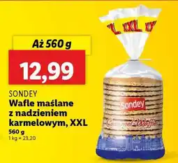 Lidl Sondey Wafle maślane z nadzieniem karmelowym, XXL oferta