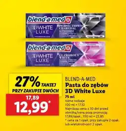 Lidl BLEND-A-MED Pasta do zębów 3D White Luxe oferta