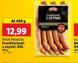 Lidl Pikok Premium Frankfurterki z szynki XXL oferta