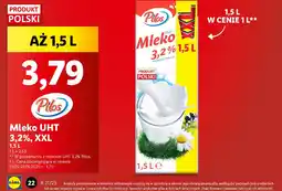 Lidl Mleko UHT 3,2% Pilos oferta