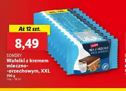 Lidl Wafelki z kremem mleczno-orzechowym XXL Sondey oferta