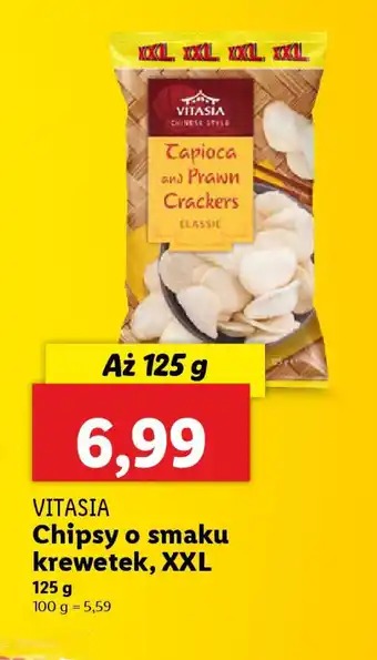 Lidl Chipsy o smaku krewetek Vitasia oferta