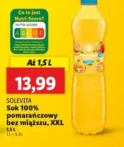 Lidl Sok 100% pomarańczowy bez miąższu Solevita oferta