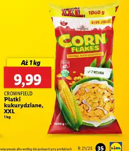Lidl Płatki kukurydziane Crownfield XXL oferta