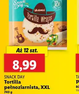 Lidl Tortilla pełnoziarnista XXL Snack Day oferta