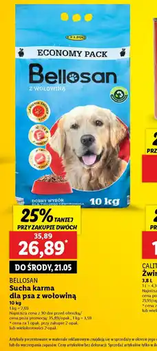 Lidl Bellosan sucha karma dla psa z wołowiną oferta