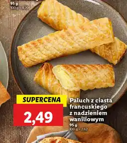 Lidl Paluch z ciasta francuskiego z nadzieniem waniliowym oferta
