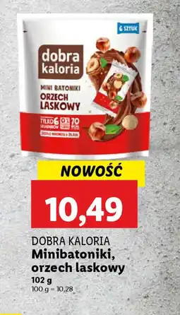Lidl Dobra Kaloria Minibatoniki, orzech laskowy oferta