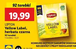 Lidl Lipton Yellow Label, herbata czarna oferta