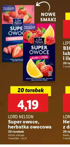 Lidl Lord Nelson Super owoce, herbatka owocowa oferta