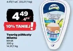 Netto Twaróg półtłusty klinek Miletto oferta