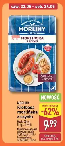 ALDI Kiełbasa morlińska z szynki oferta