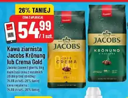 Polomarket Kawa ziarnista Jacobs Krönung lub Crema Gold 1kg oferta