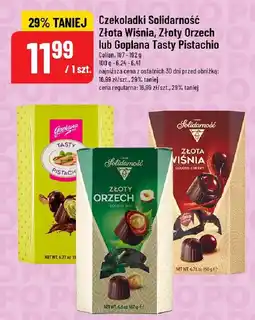Polomarket Czekoladki Solidarność Złota Wiśnia, Złoty Orzech lub Goplana Tasty Pistachio Colian oferta