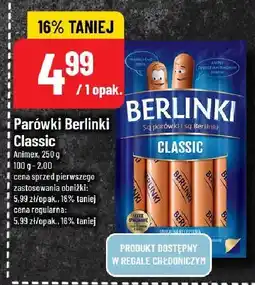 Polomarket Parówki Berlinki Classic Animex oferta